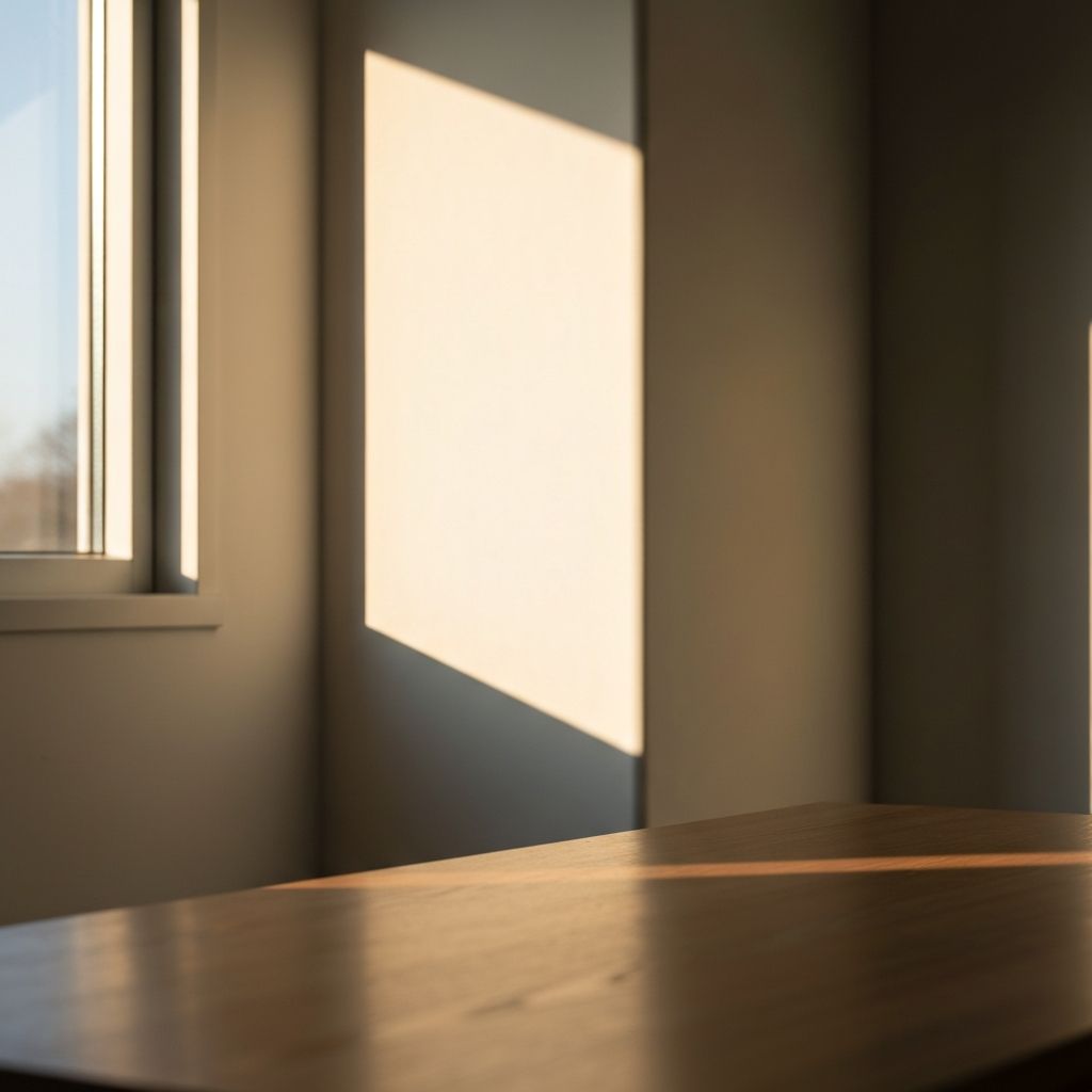 Soft morning light through a window